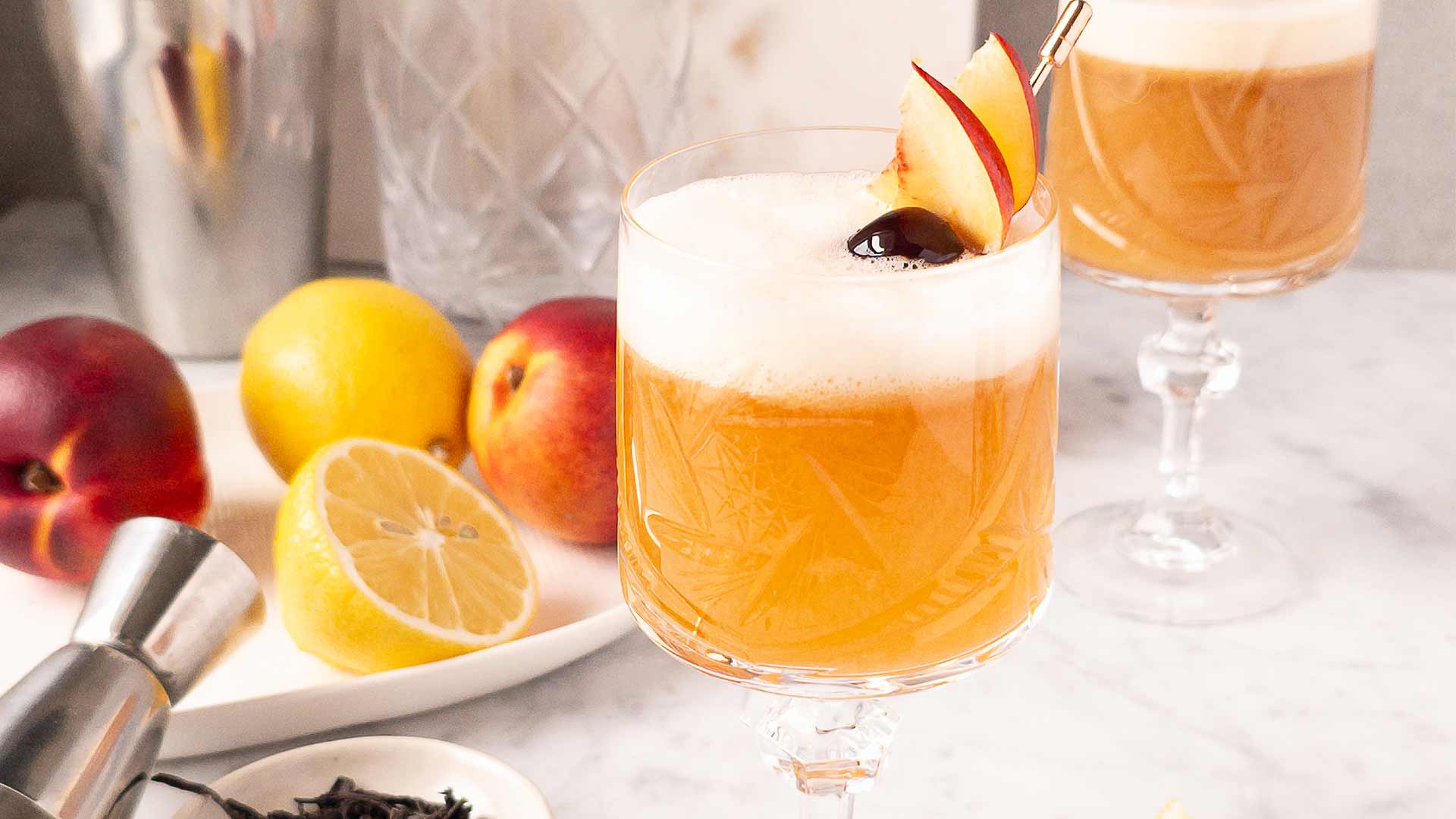 Peach Almond Sour Mocktail